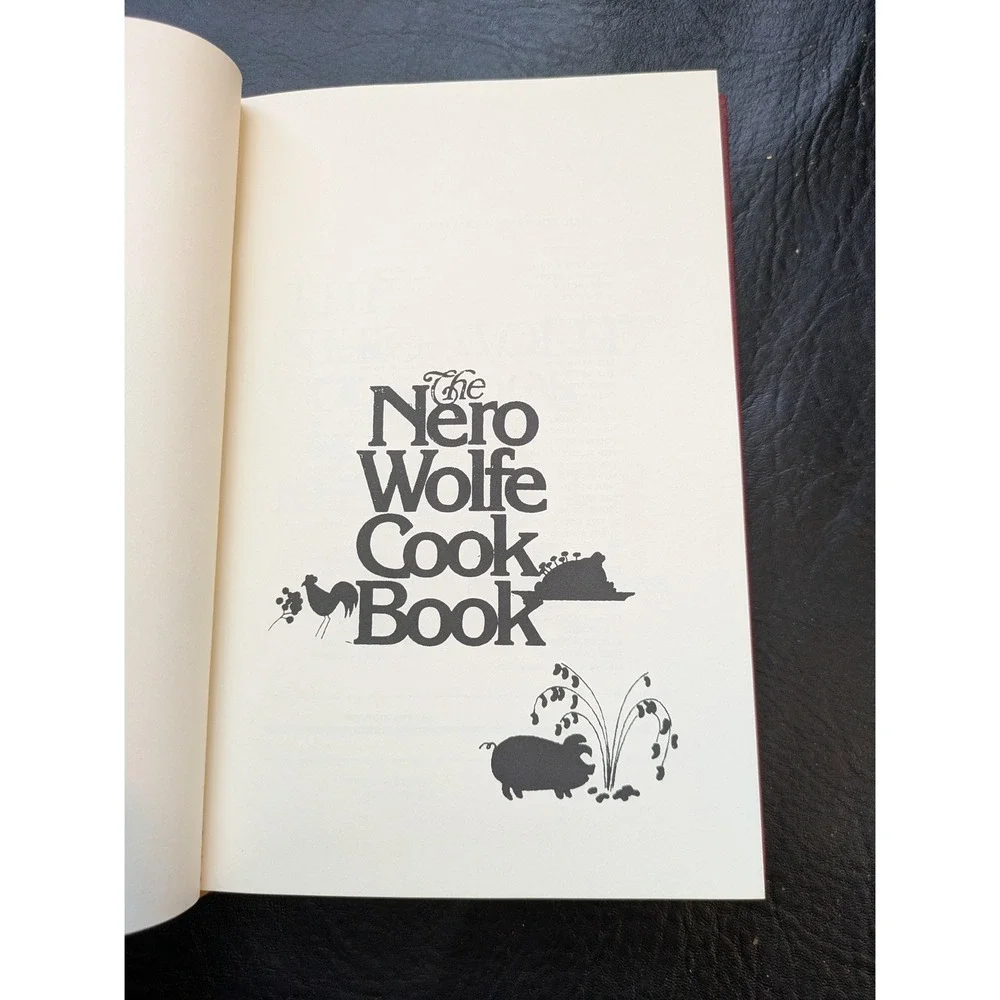 The Nero Wolfe Cookbook Rex Stout Amereon‎ House Hardcover Red Gold Gilt